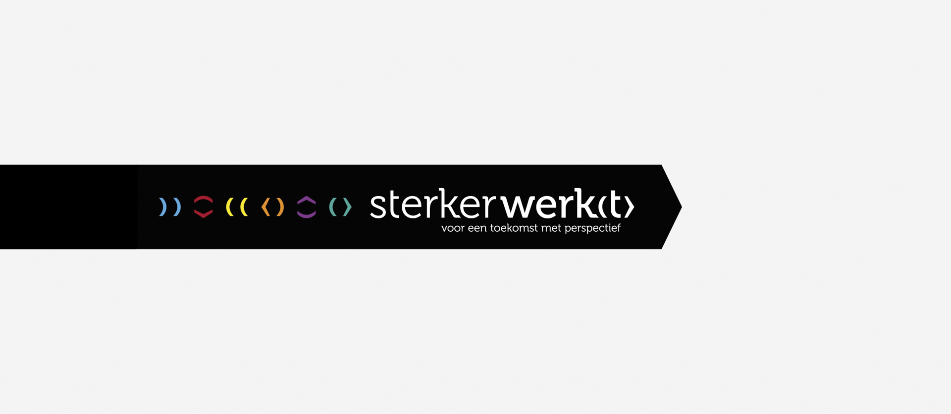 Het logo van Sterker Werkt, de basis van de nieuwe identiteit